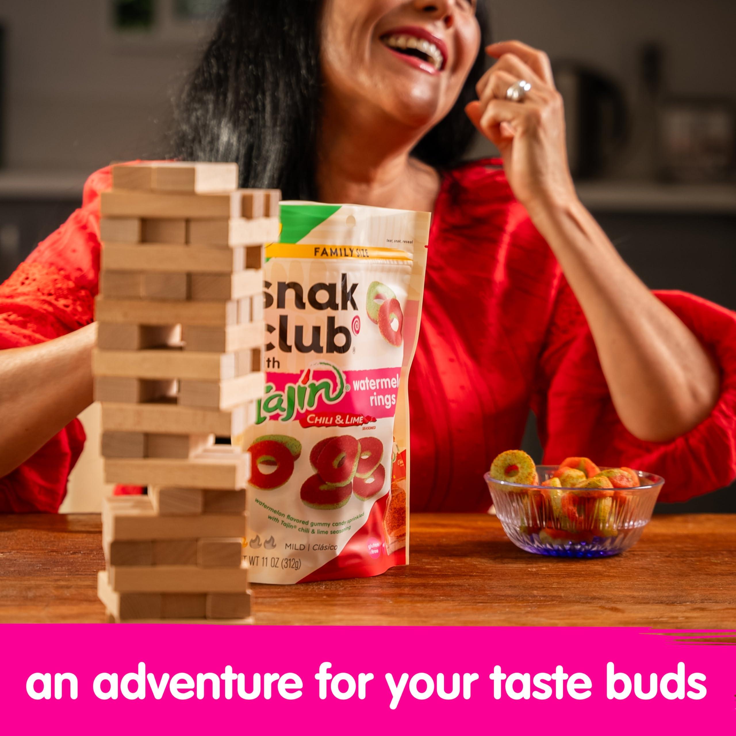 Snak Club Snak Club Tajin Watermelon Rings Chili & Lime Seasoned Gummy Candy Snack, Jumbo Pack 24oz (680g), Mild / Clasico, Vegan & Gluten Free Gummies!