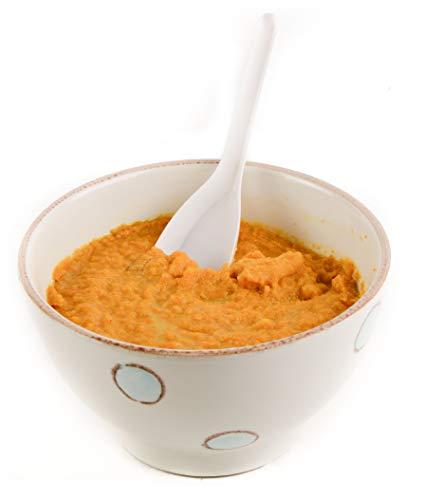 EcoQuality [250 PACK] Disposable Dining Asian Soup Spoons - White Plastic Chinese Soup Spoons for Ramen, Pho, Clear, Appetizer, 4.5 x 1.2 Inches by EcoQuality