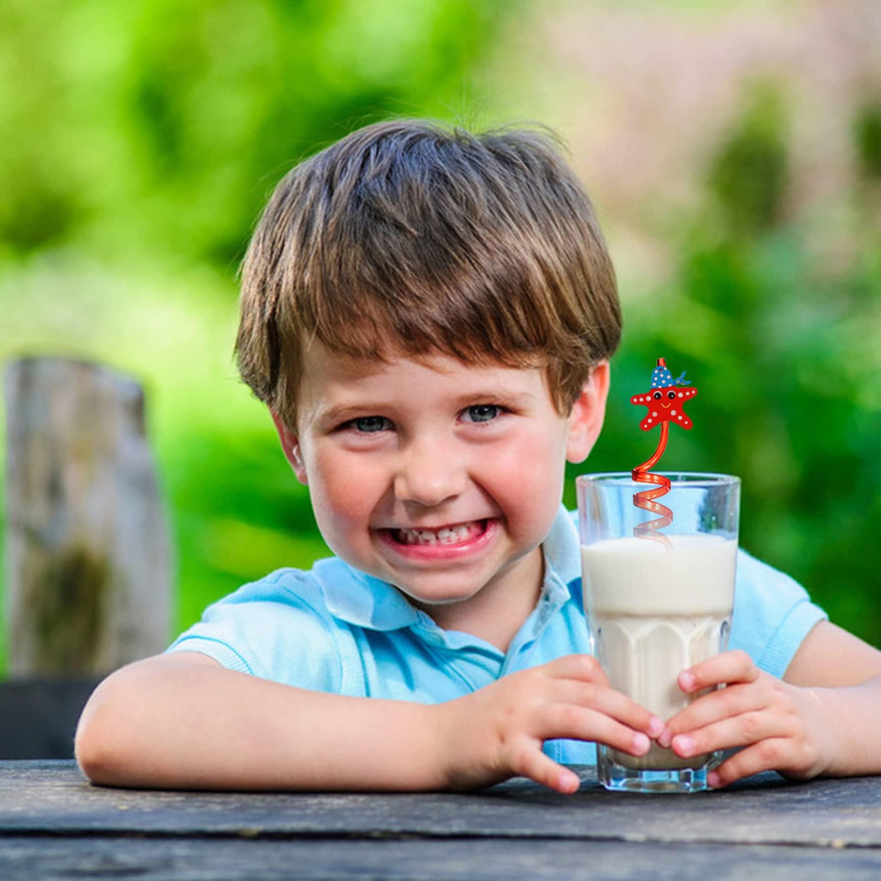 Nicedeal Nicedeal Reusable Party Straws,Crazy Straws Animal Silly Twisty Plastic Drinking Straws for Kids Under The Sea Party Favors 24PCS