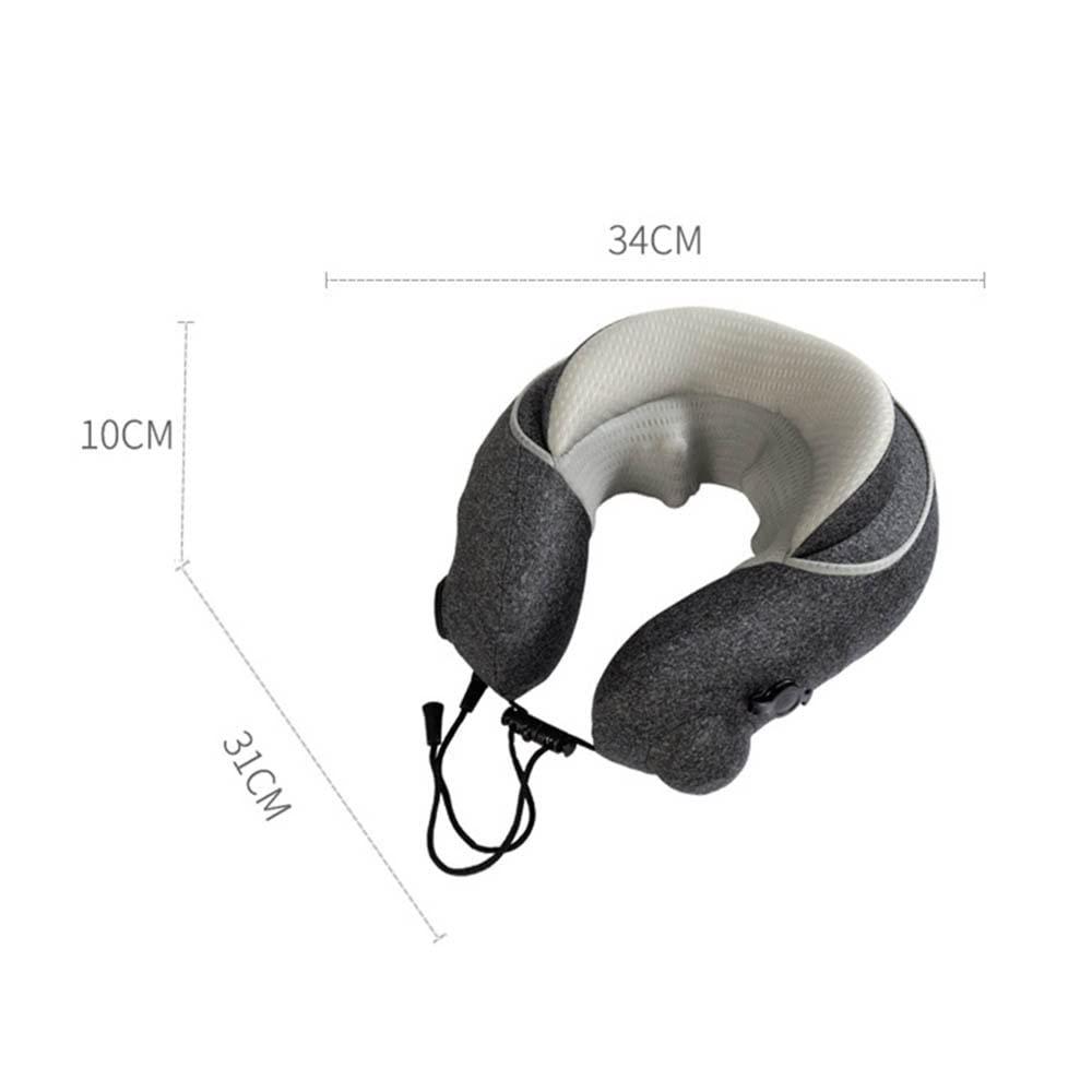 KDFJ KDFJ U-shaped Inflatable Massage Pillow, Multifunctional Neck Protector, Cervical Massager, Head Health Massage Pillow-Yellow