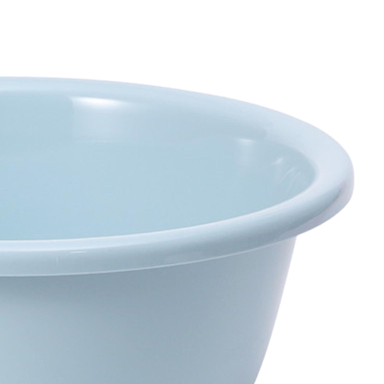 HERCHR HERCHR Round Plastic Wash Basin, Round Dish Wash Basin Dish Wash Tub Bathroom Water Tub Plastic Portable Dish Tub for Camping, 11.6x3.9in, Blue