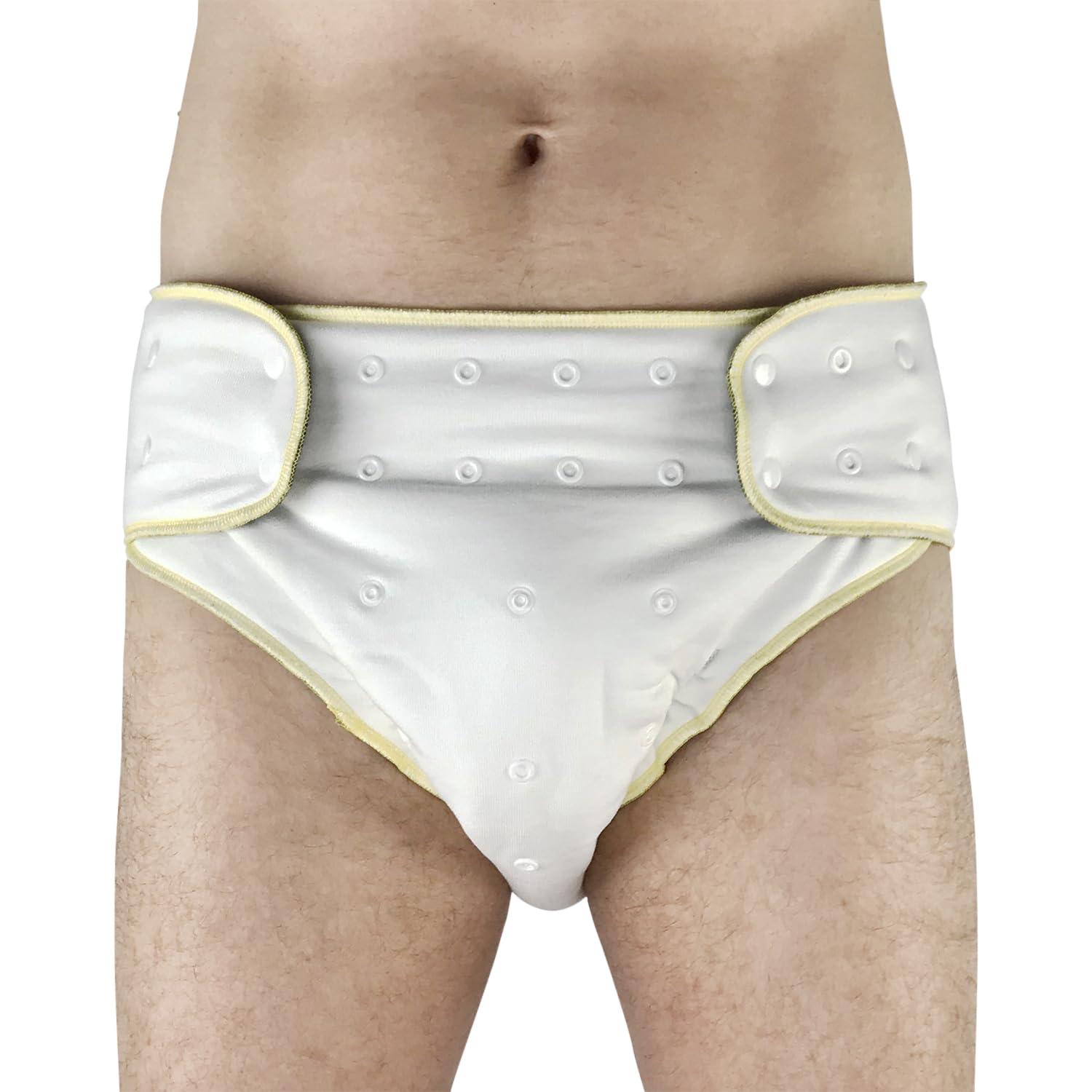 Ecoable Adult Nighttime Diaper Set - Incontinence Protective Briefs with Fitted and Insert for Special Needs Teens, Men and Women (Large, Black Arrow)