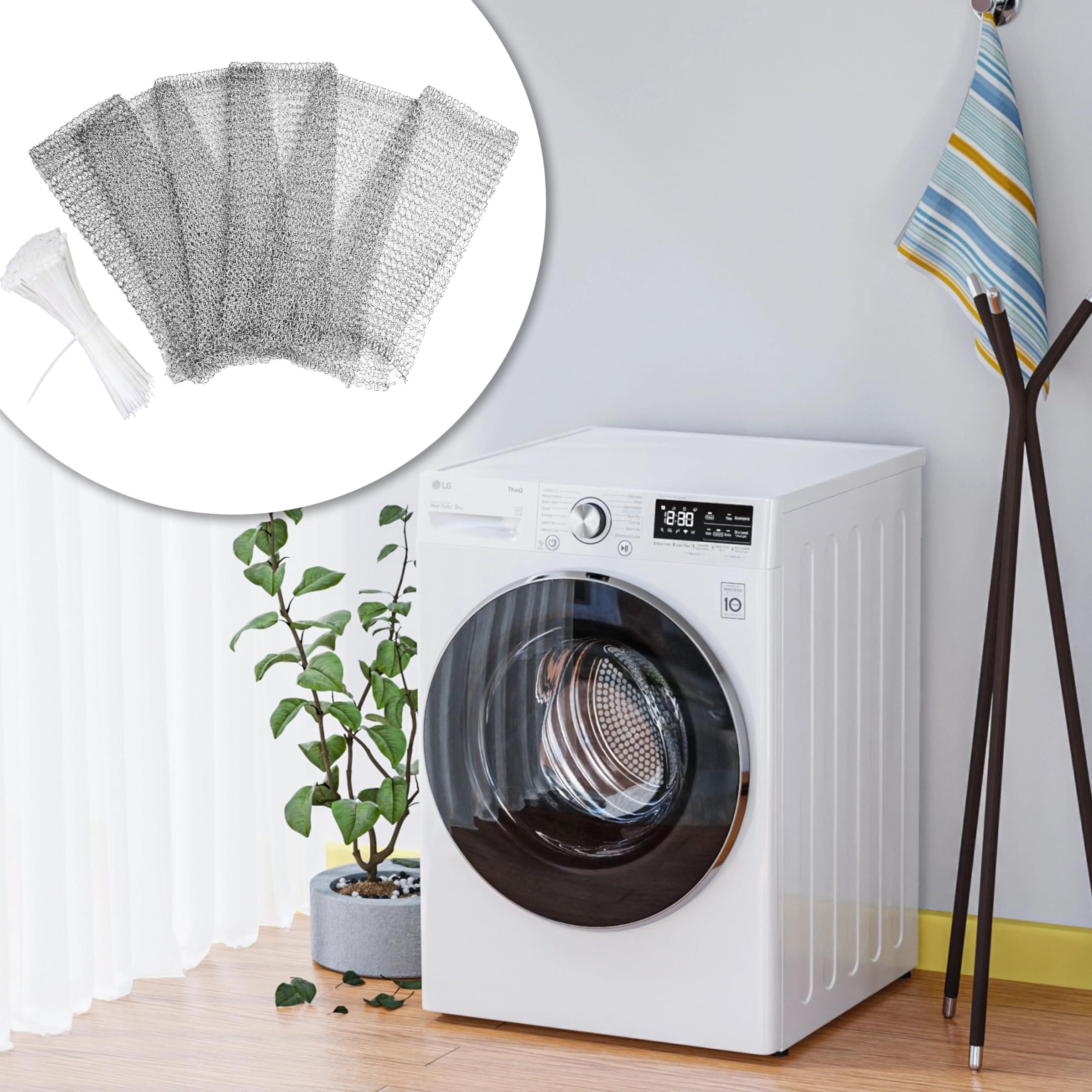 BRENSTEN BRENSTEN Washing Machine Lint Traps 24-Pcs Washing Machine Lint Catcher with Cable Ties Rust-Proof Stainless Steel Mesh Washer Lint Catcher Drain Hose Screen Filters Prevent Clogging of Drains