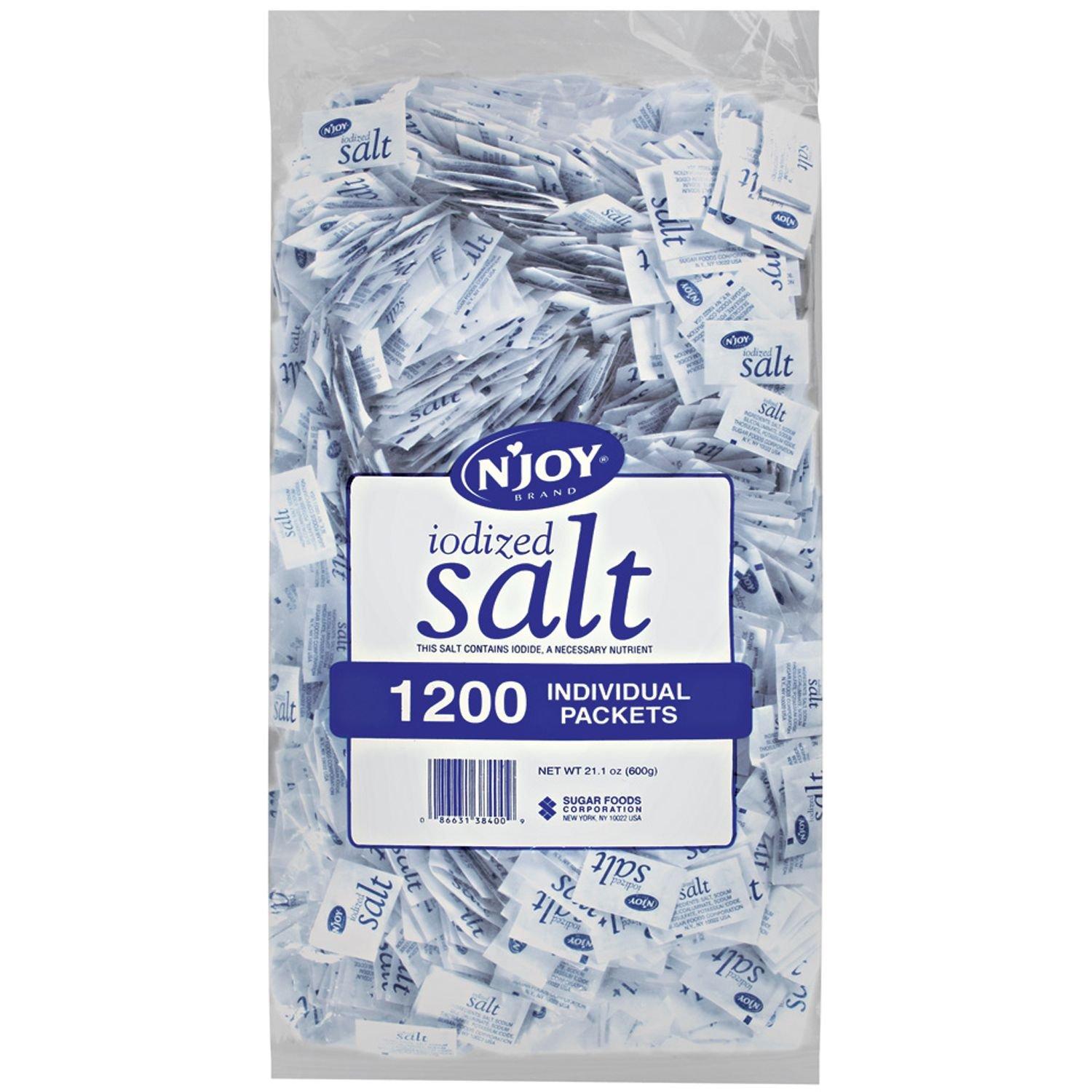 N\'Joy N\'Joy Iodized Salt (.5 g., 1,200 Count) (7 Pack)