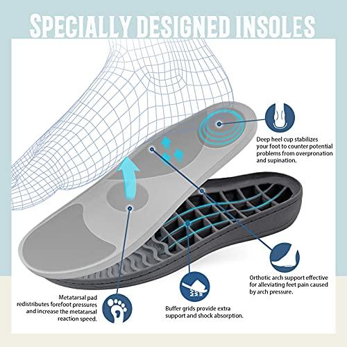 BCSTUDIO BCSTUDIO Womens Orthotic Slippers with Arch Support Orthopedic Adjustable Ladies ShoesGrey 9