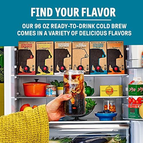 Wandering Bear Wandering Bear Cold Brew Coffee, Vanilla & Hazelnut Bundle, 96oz, 2 pack - Organic, Smooth, Shelf-Stable, and Ready to Drink