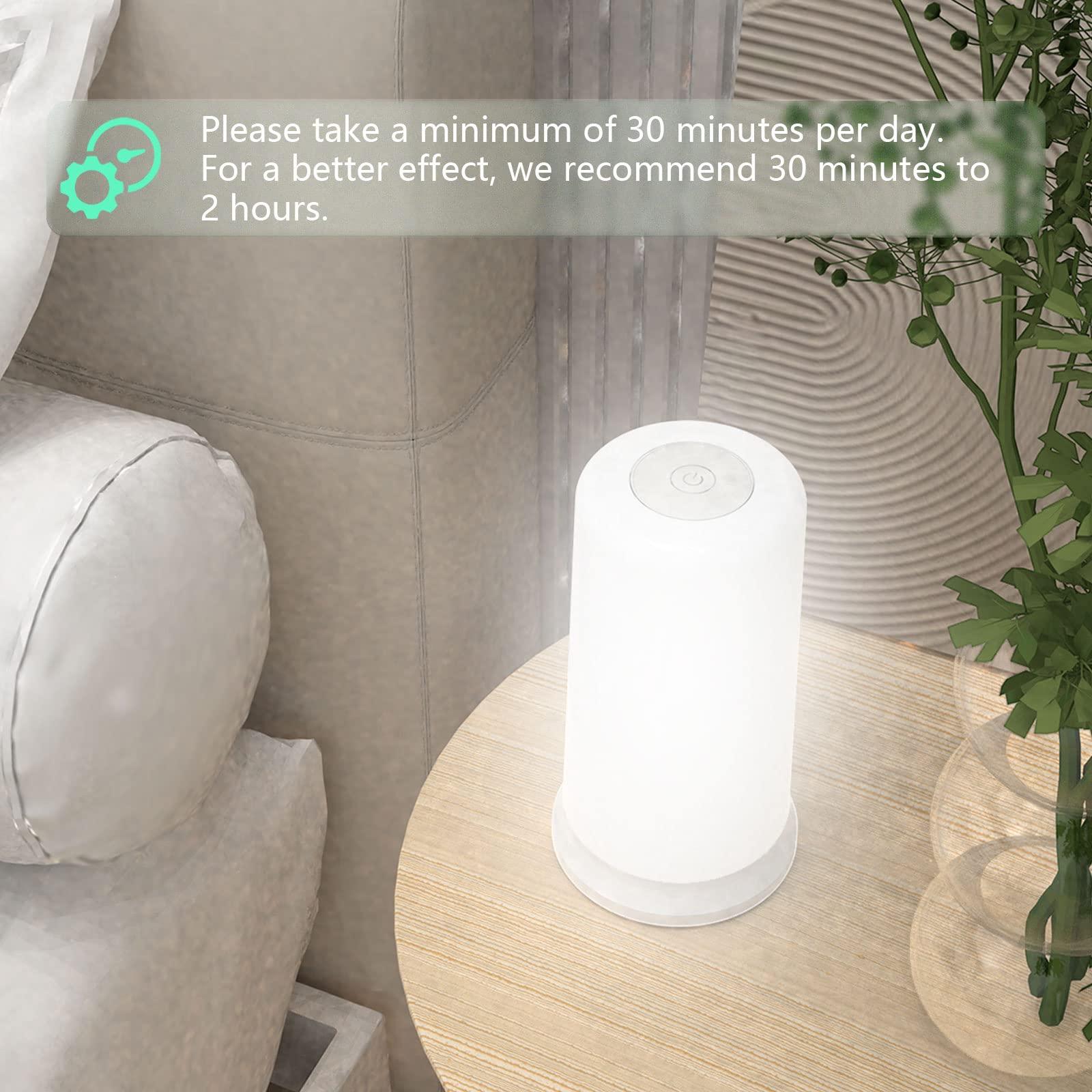 Jitesy Green Light Therapy Lamp for Migraines, Headaches, Insomnia, Anxiety Relief, Light Sensitivity, White Light Therapy Lamp, Soft Green & White Mode for Fast Asleep