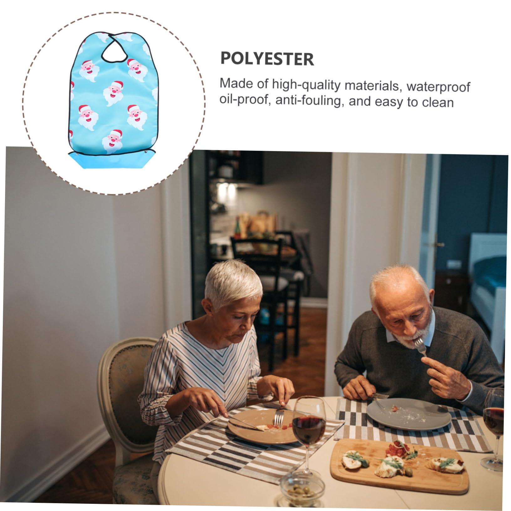 Healeved Healeved 2 Pcs Elderly Bib Men and Women Bib Silicone Bibs for Babies Dinner Bibs Adult Bibs for Women Mens Aprons Practical Eating Bib Senior Bibs Miss Clothing Polyester Water Proof