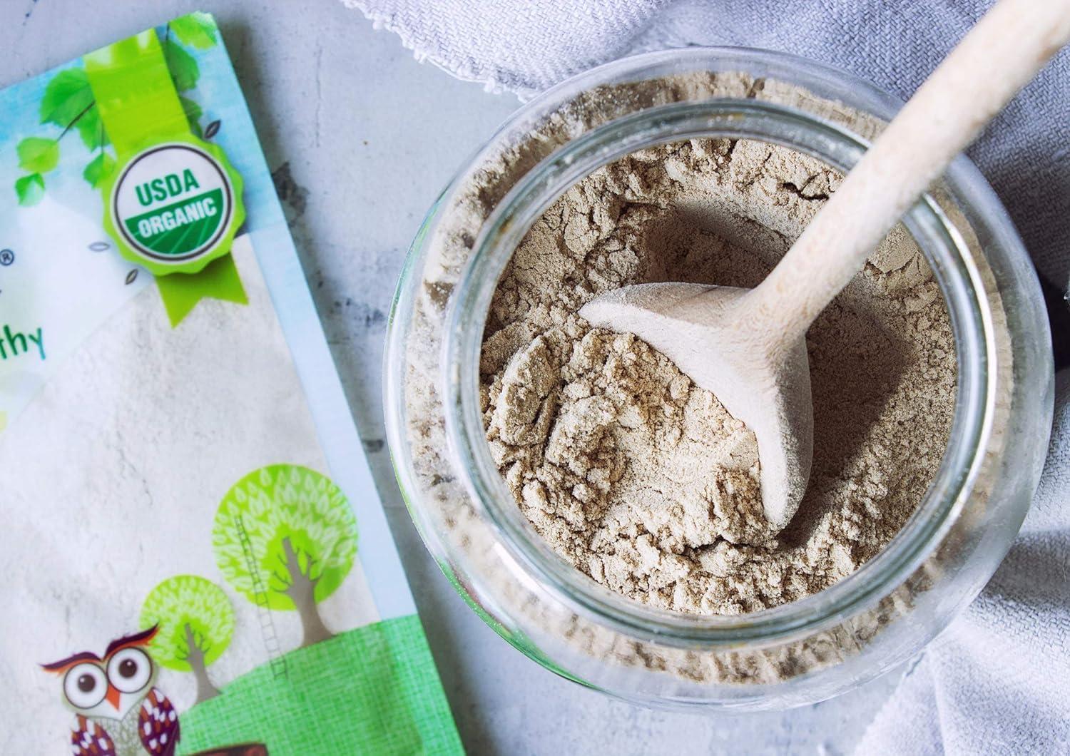 Food to Live Food to Live Organic Barley Flour, 3 Pounds Non-GMO, Stone Ground from Whole Hulled Barley, Fine, Kosher, Vegan, Bulk. Rich in Fiber. Perfect for Flour Blends. Great for Baking. Product of the USA.