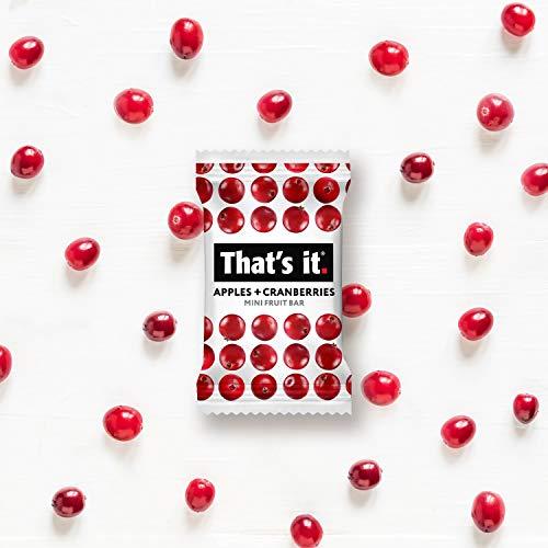 That's it. That’s It. Fun Size Fruit Bars Variety Pack(50 Pieces, 10g Each) With Apples + Bananas, Apples + Cranberries, Non-GMO, Paleo and Kosher Friendly, Gluten Free Breakfast Snacks