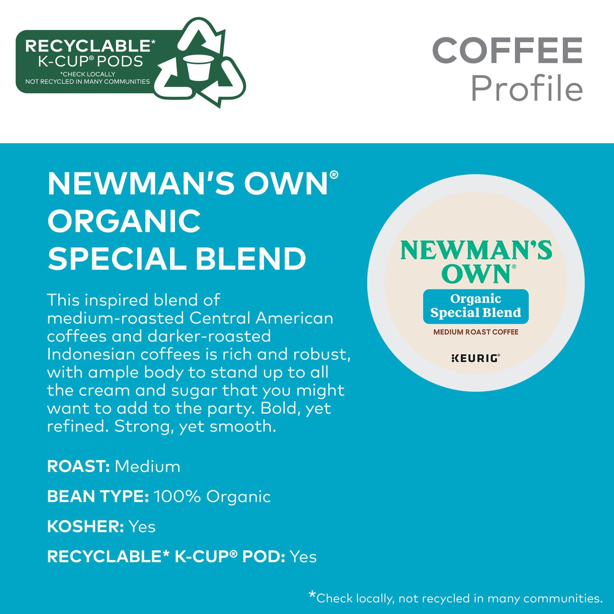 Newman's Own Newman\'s Own Organics Special Blend Keurig Single-Serve K-Cup Pods, Medium Roast Coffee, 72 Count