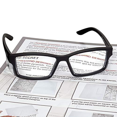 voltX voltX \'VISION\' Safety Readers, Full Lens Magnified Reading Safety Glasses (+3.0 Dioptre, Clear lens) ANSI Z87.1+ & CE EN166F - Anti fog coated UV400 lens