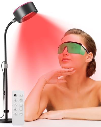 LIGHTMEUP Red Light Therapy Glasses Eye Protection Transparent Maintain Visibility Infrared Eye Protection Goggles Full Wrap-Around Design Adjustable Leg Suitable For Use With Infrared Red Light Therapy Devices