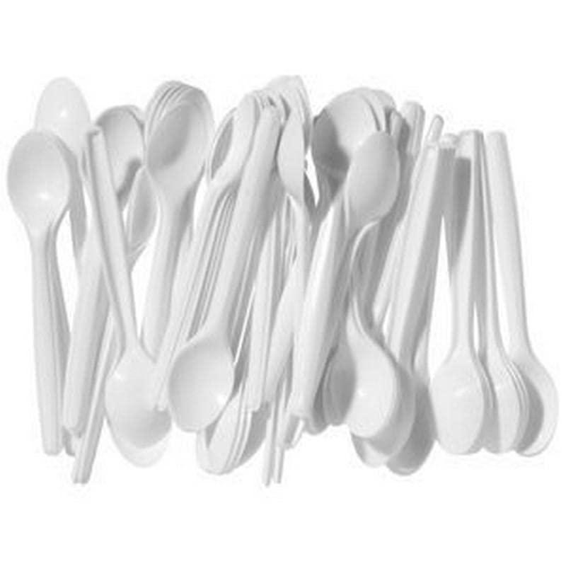 Nicole Fantini Nicole Fantini\'s Disposable Economical Plastic White Tea Spoon (500 Count) for Resturant, Hotel, Deli & big parties