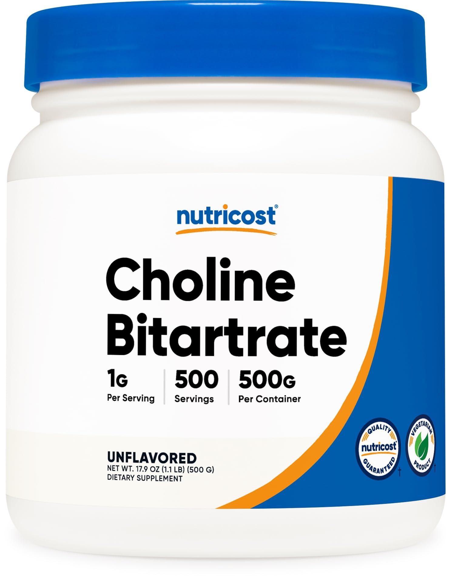 Nutricost Nutricost Pure Choline Bitartrate Powder 500 Grams