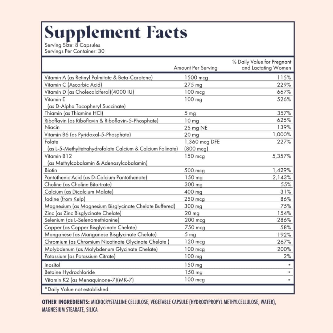 FullWell FullWell Prenatal Vitamins | choline,
