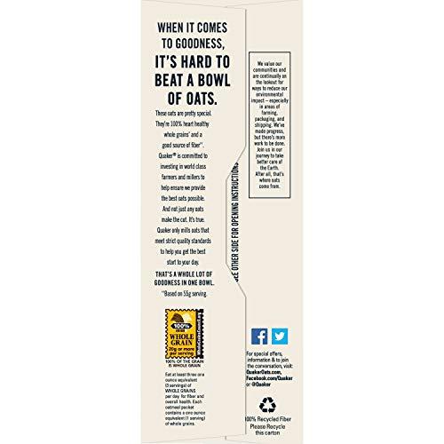 Quaker Quaker Instant Oatmeal Fruit and Cream Variety Pack, Breakfast Cereal,1.23 Ounce(8 Count in 1 Box) (Pack of 12 )