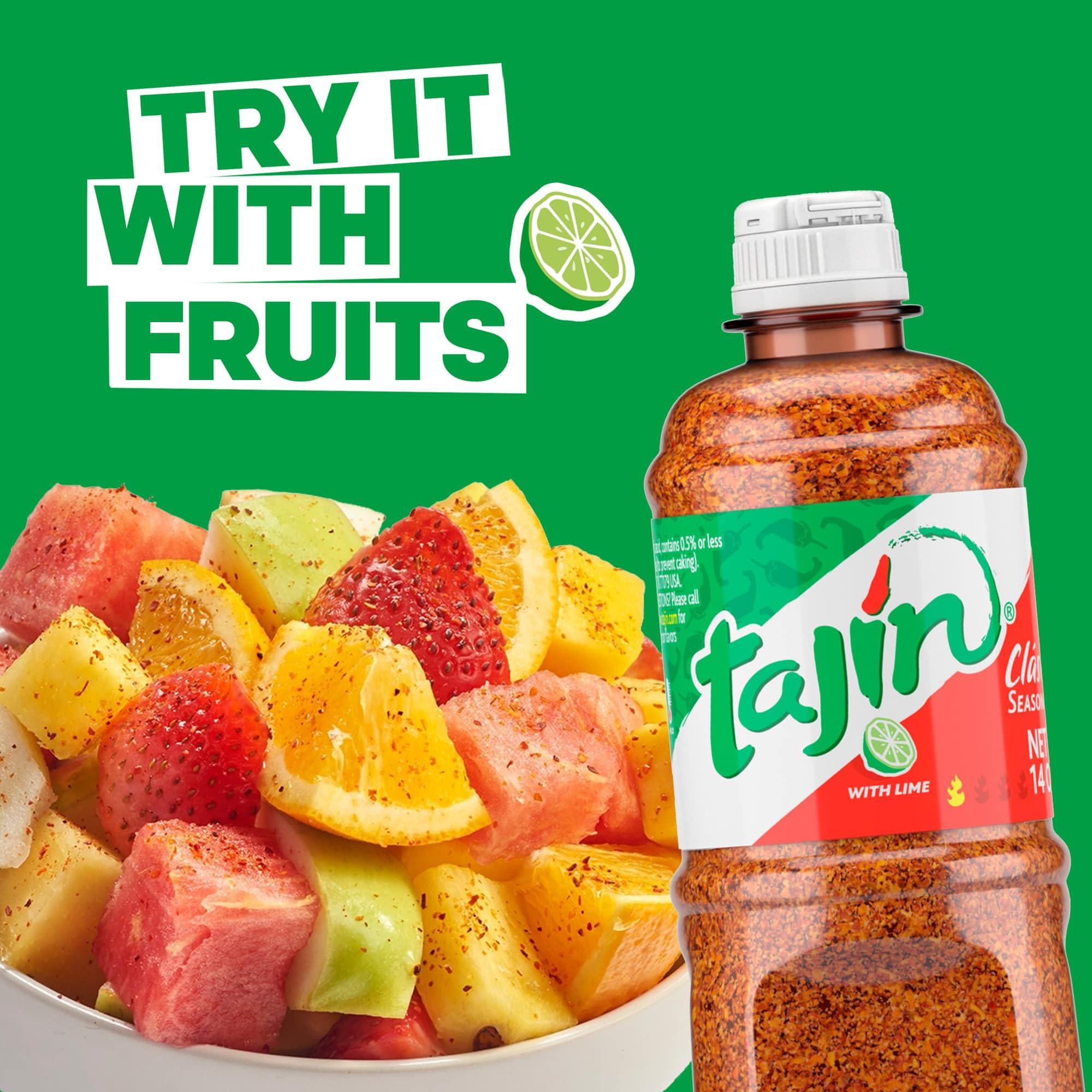 Tajin Tajn Clsico Seasoning 14oz and Tajn Fruity Chamoy Sauce 15.38oz Bundle (Pack of 2)