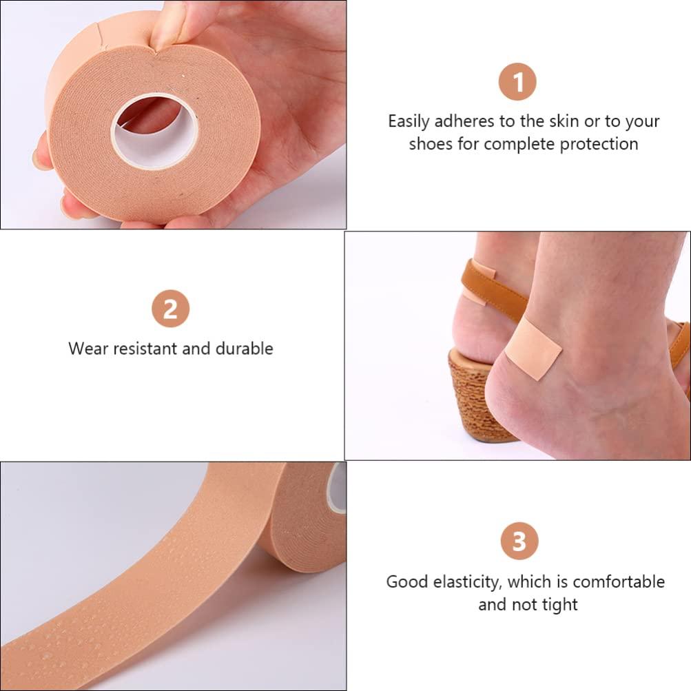 Healifty 3Pcs Anti-wear Stickers for Heels Anti- wear Foot Care Sticker Exercise Stickers Anti Tape Foot Protectors for feet Heel Stickers for Women pe Foam Patch Tape roll