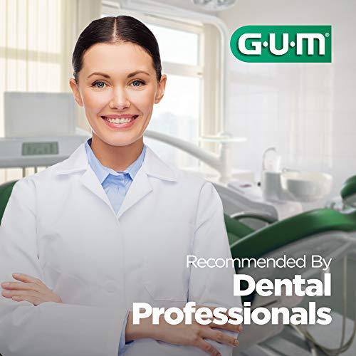 GUM GUM Comfort Slide Floss Picks - Perfect for Tight Teeth - Extra Strong Shred-Resistant Dental Floss, Easy Grip Handle - Dental Flossers for Adults - Fresh Mint Flavor, 90 ct