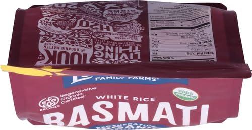 Lundberg Lundberg Basmati Rice, Organic Long Grain White Rice - Non-Sticky, Fluffy Aromatic Rice, Vegan Food, Healthy Meals, Gluten-Free Rice Grown in California, 32 Oz