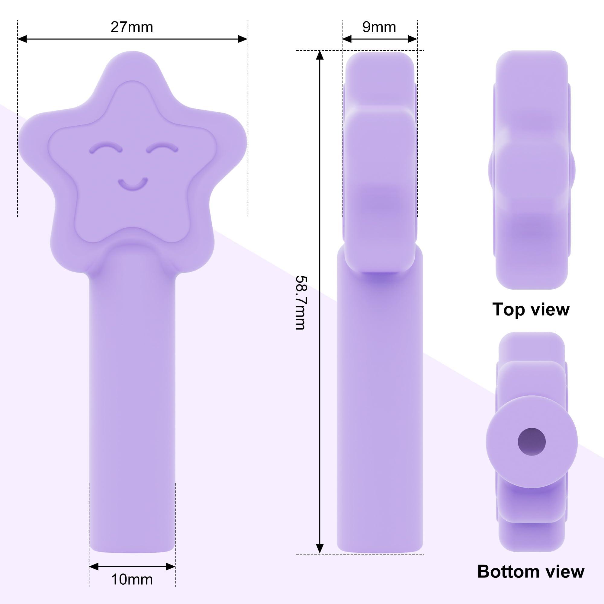 SkyArmor Aligner Chewies for Invisalign, 4-Pack Star Style Silicone Orthodontic Munchies Chompers For Invisalign Braces, Aligners, Retainers (Unflavored, Mint, Taro flavor, Strawberry)