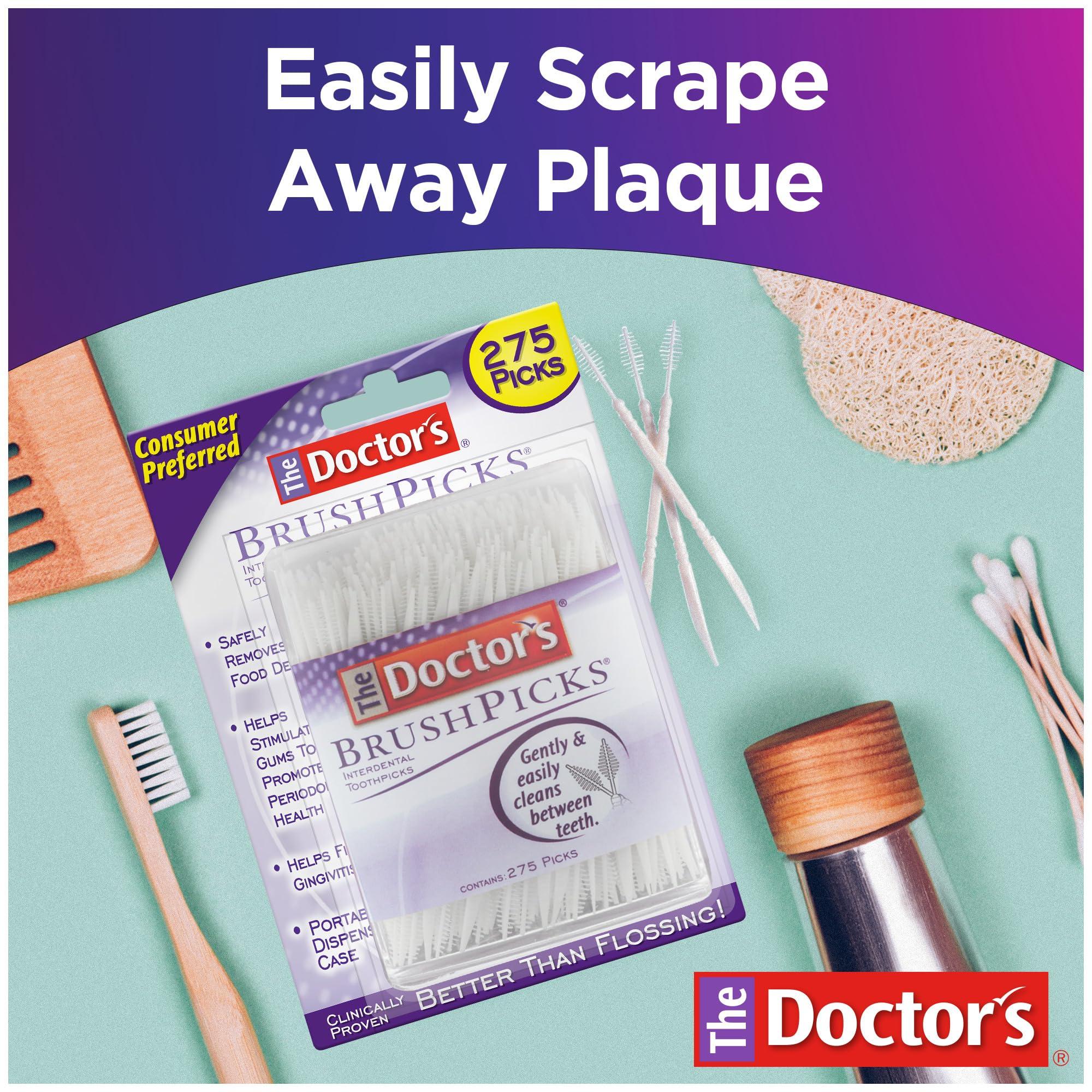 The Doctor\'s The Doctor\'s BrushPicks, Interdental Brushes and Dental Pick 2-in-1, Plaque Remover for Teeth & BrushPicks, Interdental Brushes and Dental Pick 2-in-1, Plaque Remover for Teeth