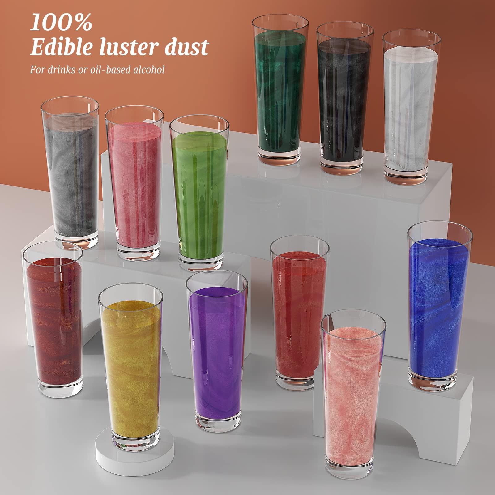 Shanlinly Shanlinly Rose Gold Luster Dust Edible - 5 Grams Food Grade Cake Dust Shimmer Powdered, Edible Metallic Powder Food Coloring for Cake Decorating, Chocolates, Fondant, Drinks, Painting & More, Vegan