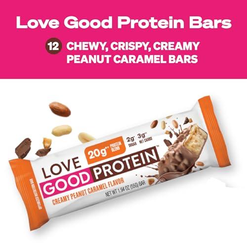 LOVE GOOD FATS Love Good Fats High Protein Bars - Peanut Caramel Protein Bar - 12 Pack