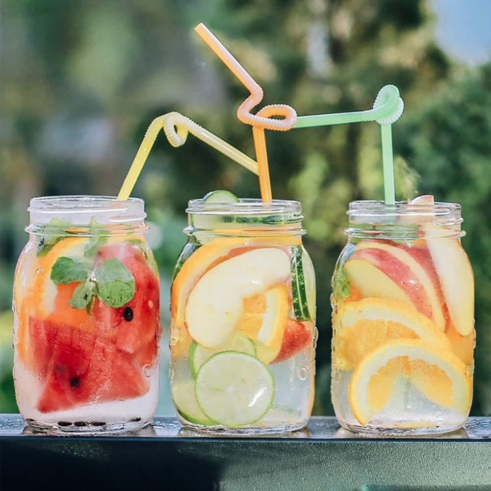 ALINK ALINK 500 Bendy Straws + 100 Extra Long Flexible Straws