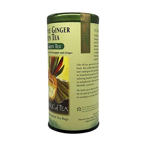 The Republic of Tea The Republic of Tea – Pineapple Ginger Daily Green Tea, 50 Tea Bag Tin