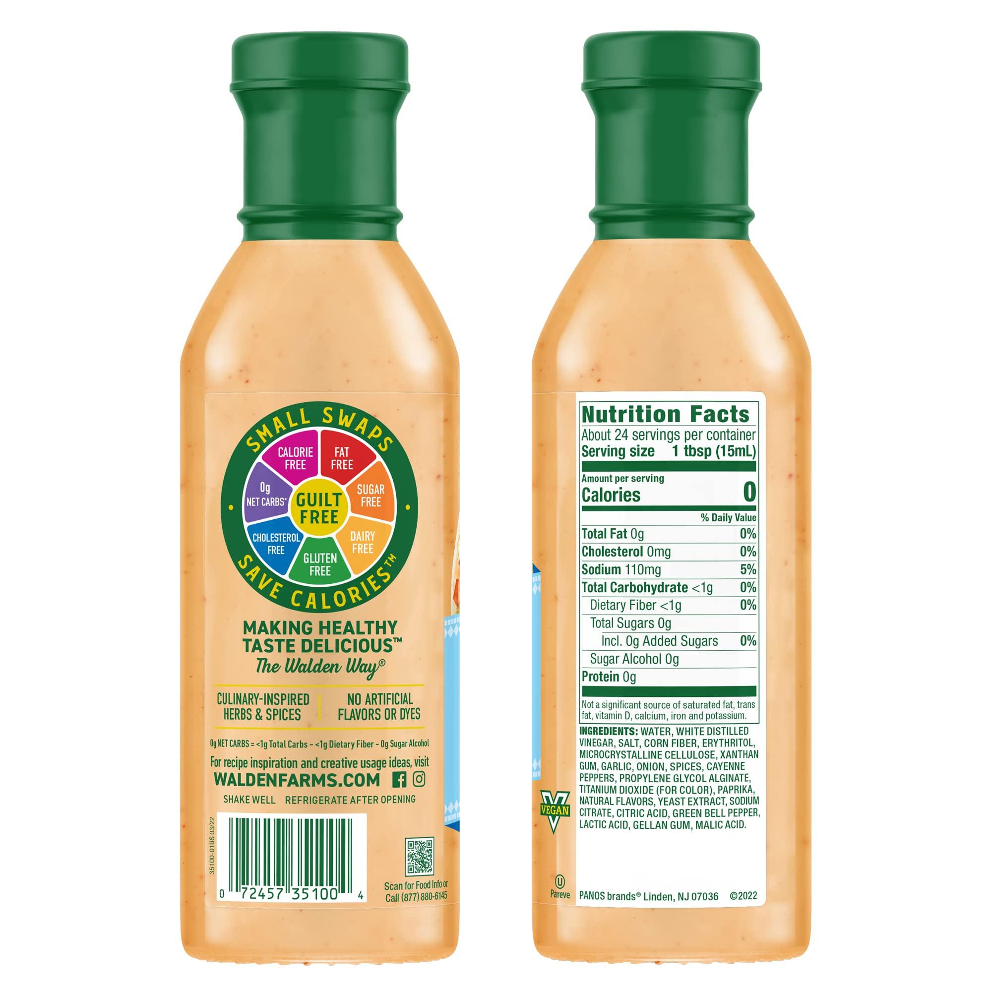 Walden Farms Walden Farms Street Taco Sauce, Taco Ranch, Natural Flavors, Zero Calorie, Vegan Friendly, Kosher, Fat Free, Sugar Free, Gluten Free, 12 Fluid Ounce (Pack of 6)
