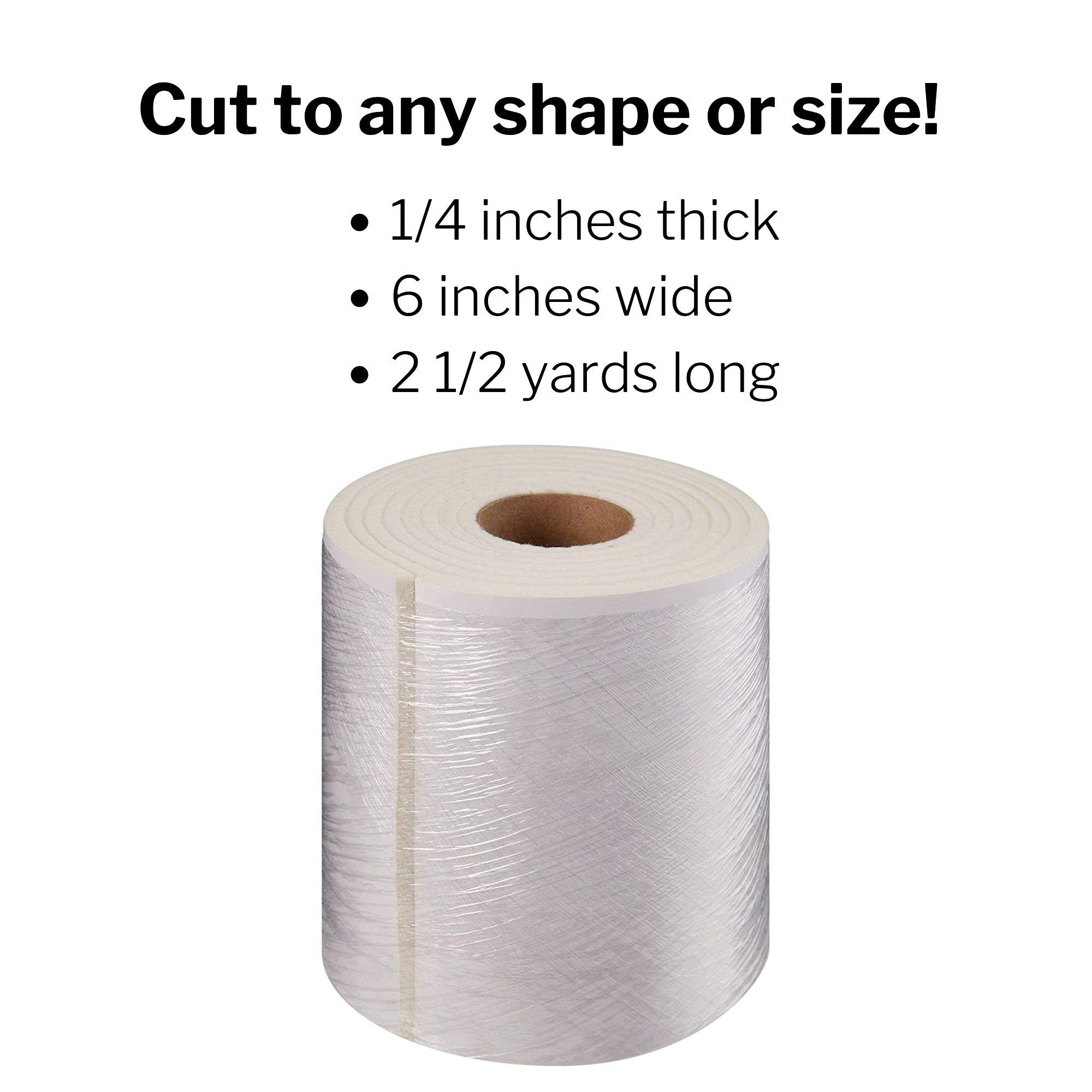 MOORE Medical McKesson White Orthopedic Felt Roll with Adhesive Backing Rayon Splint and Cast Padding 1/4\" x 6\" x 2.5 Yards, 1 Count