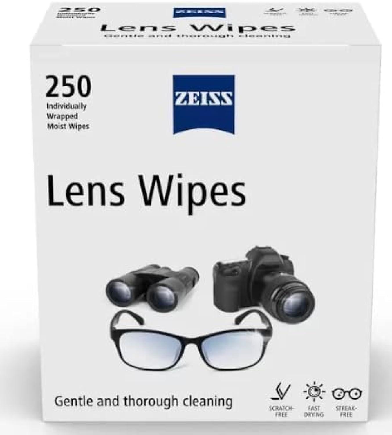 JPHYLL ZEISS Lens Wipes Pack of 250 Individuly Wrapped Wipes