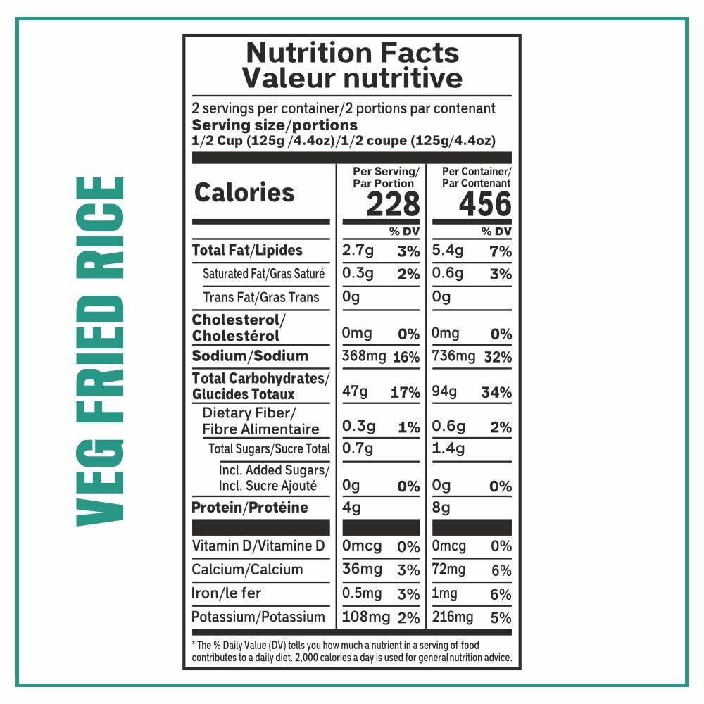 Eat Regal Eat Regal Veg Fried Rice Microwavable Rice Pack of 6, 8.8oz Instant Rice Ready in 90 Seconds - Dinner Sides | Vegetable Rice | Ready to Eat | Prepared Foods | Side Dish | Flavored Rice