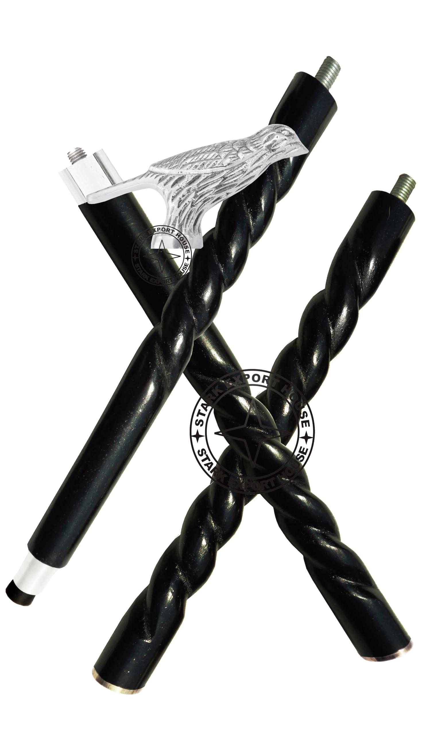 Stark Export House Walking Cane Rosewood Designer Wooden Walking Stick with Nickel Handle Gift for Men & Women 37 inch (XZDR)