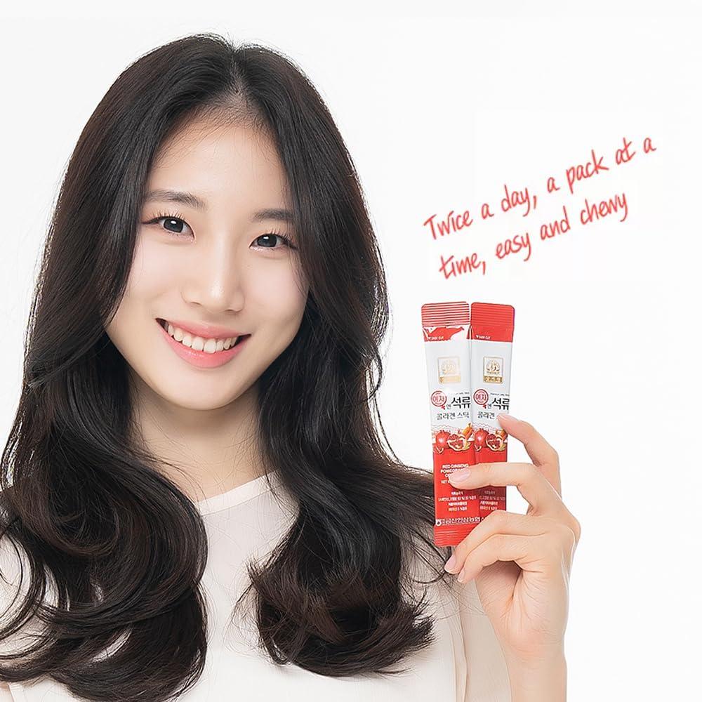 Baekje Korean Beauty Baekje Geumsan Women's Pomegranate Collagen Jelly Stick 5.1oz / 30 Count (5 Pack)
