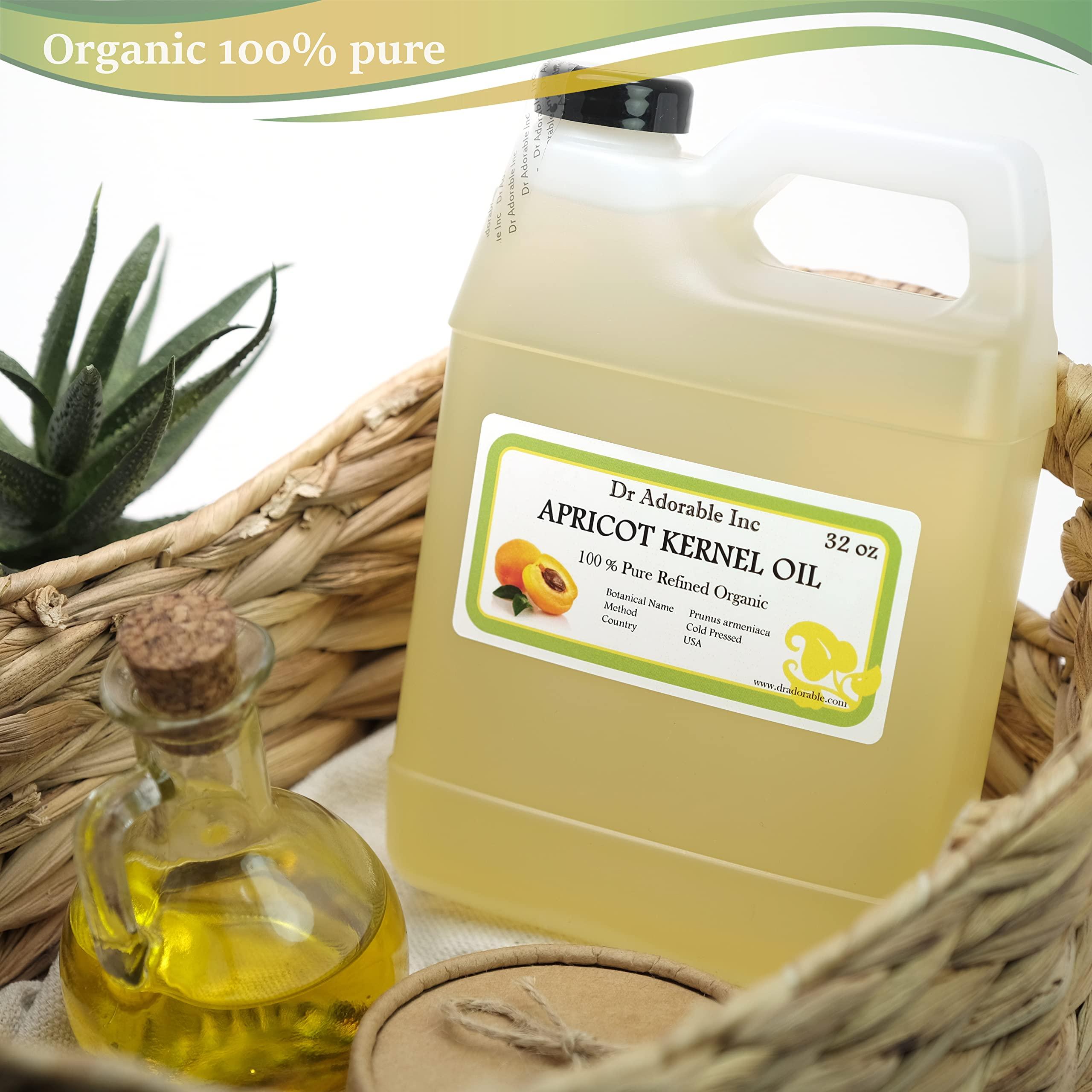 Dr Adorable Dr Adorable - 32 Oz - Apricot Kernel Oil - 100% Pure Natural Organic Cold Pressed