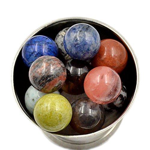 AD Beads AD Beads Natural Gemstone Harmony Round Ball Crystal Healing Sphere Massage Rock 20~50mm (22 Zebra, 35mm)