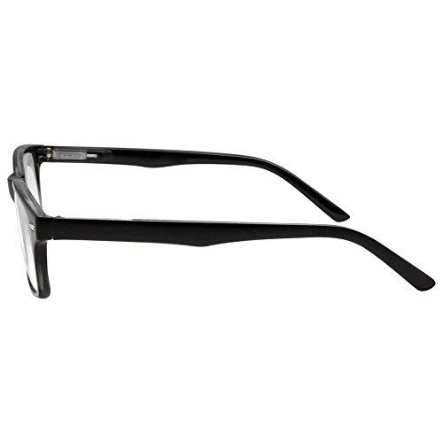 grinderPUNCH High Magnification Power Readers Slim Classic Reading Glasses 4.00-6.00 Black/6.00