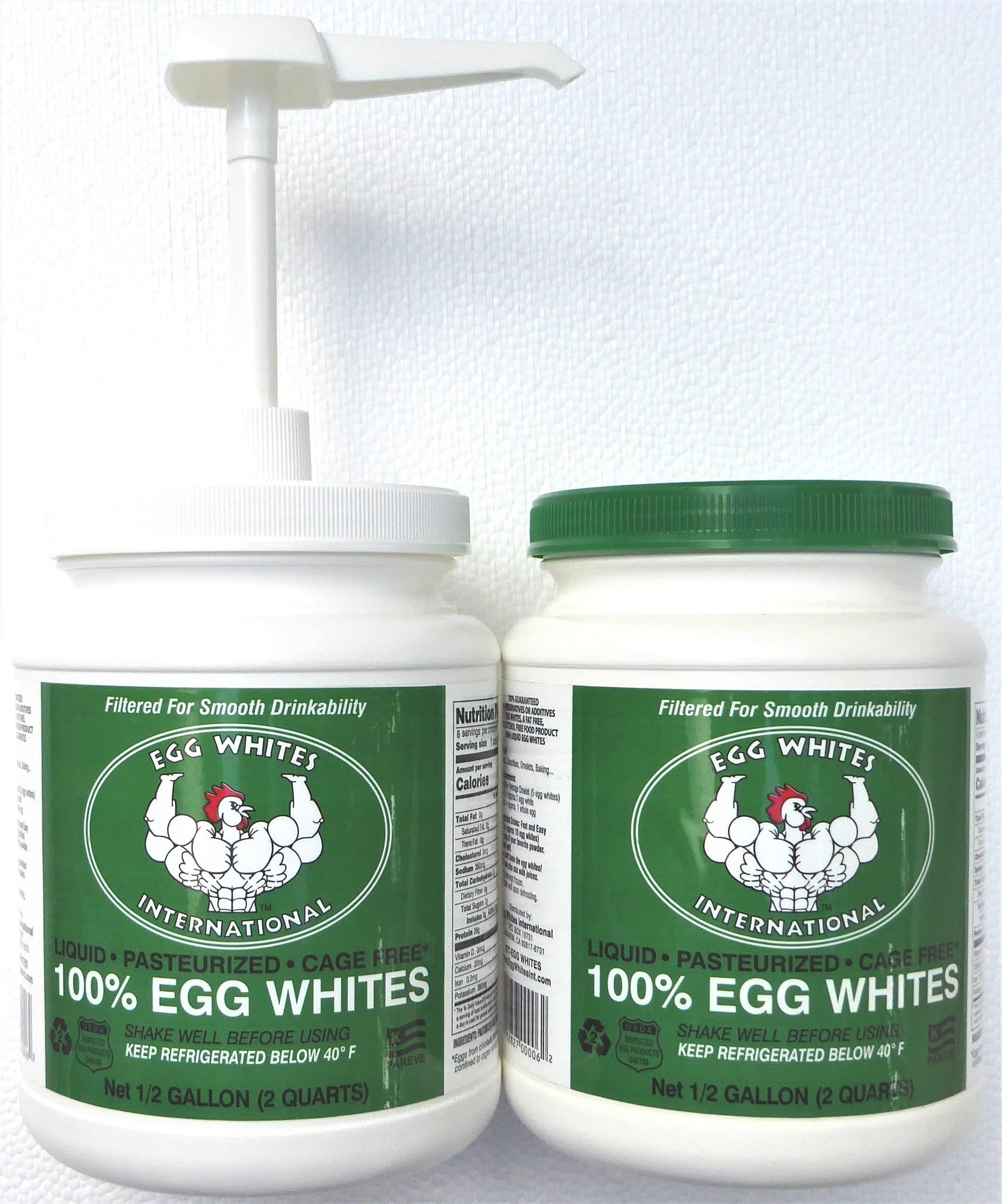 EGG WHITES INTERNATIONAL WWW.EGGWHITESINT.COM Egg Whites International 100% Pure Liquid Egg White Protein Designed to Drink. NOW 100% CAGE FREE (1 Gallon 2 Half Gallons & Pump)