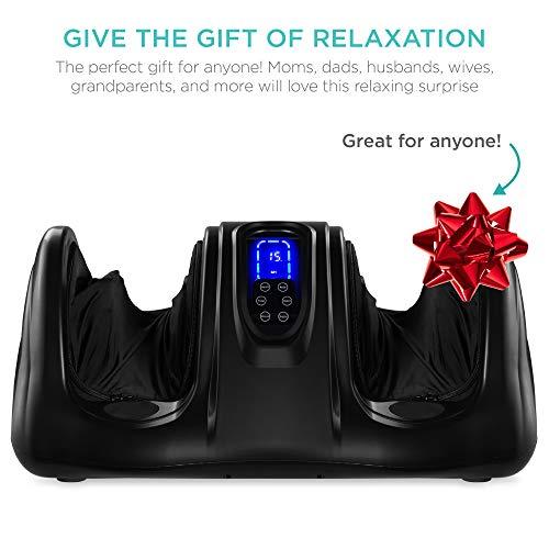 Best Choice Products Best Choice Products Foot Massager Machine Shiatsu Foot Massager, Therapeutic Reflexology Kneading and Rolling for Feet, Ankle, High Intensity Rollers, Remote, Control, LCD Screen - Black