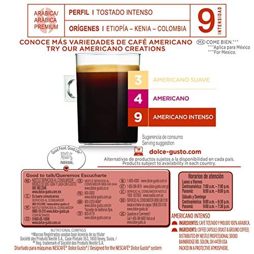 Dolce Gusto Nestle Coffee mate Dolce Gusto Nescafe Pods, Americano Intenso, 16 Count, Pack of 3