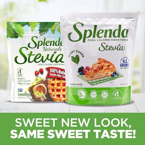 SPLENDA SPLENDA Stevia Zero Calorie Sweetener for Baking, Plant Based Sugar Substitute Granulated Powder, 9.7oz Resealable Pouch