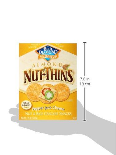 Blue Diamond Almonds Blue Diamond Almond Nut Thins Cracker Crisps, Pepper Jack Cheese, 4.25 Ounce