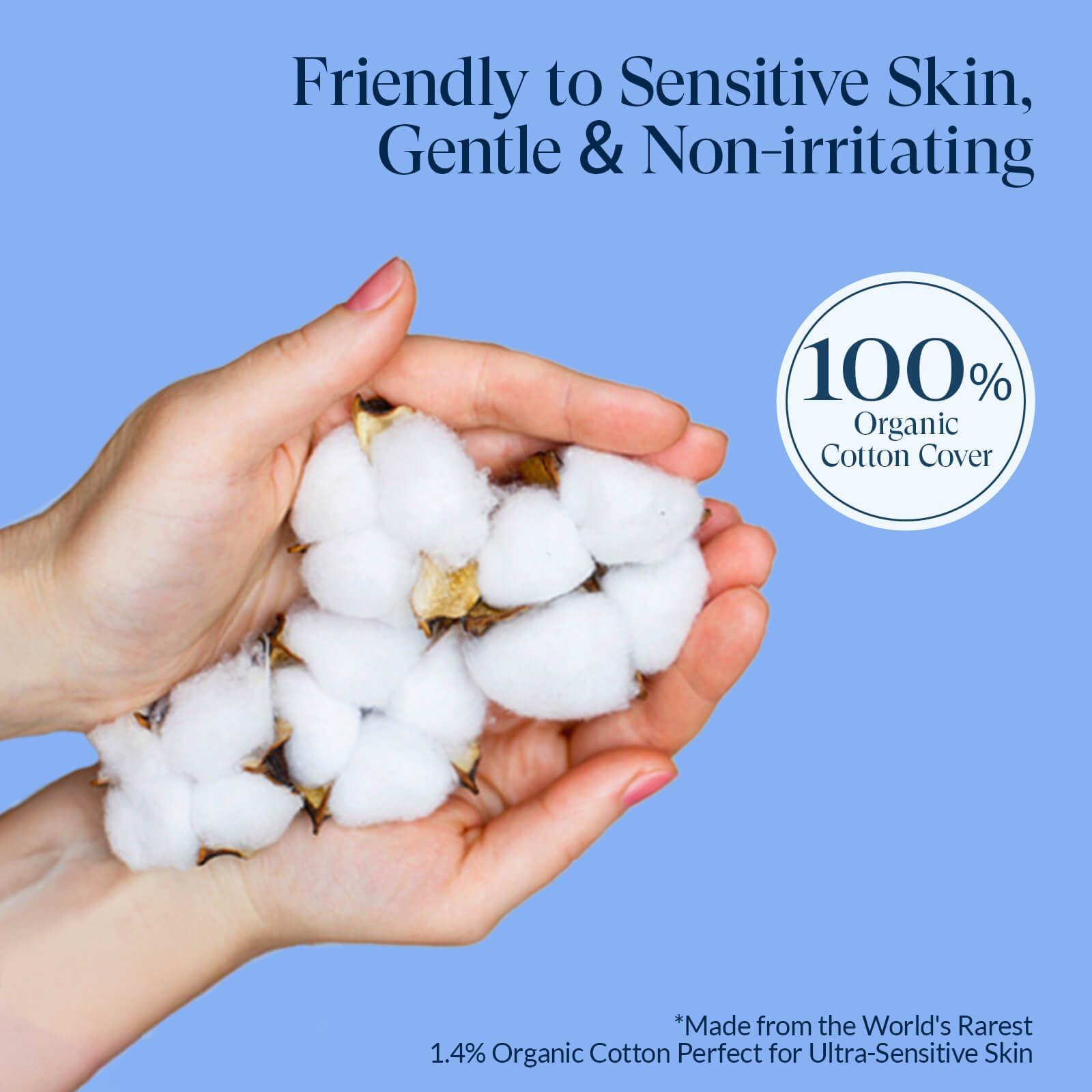 RPE Life 100% Organic Overnight Pads for Women, Ultra Thin Extra Heavy Flow Sanitary Pads with Wings Cotton Menstrual Pads Extra Coverage Period Pads Super Absorbency Feminine Pads (Overnight, Size 5, 72 Ct)