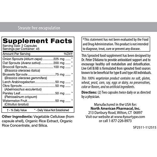 D'Adamo Personalized Nutrition D'Adamo Personalized Nutrition Live Cell B/AB, 90 Count