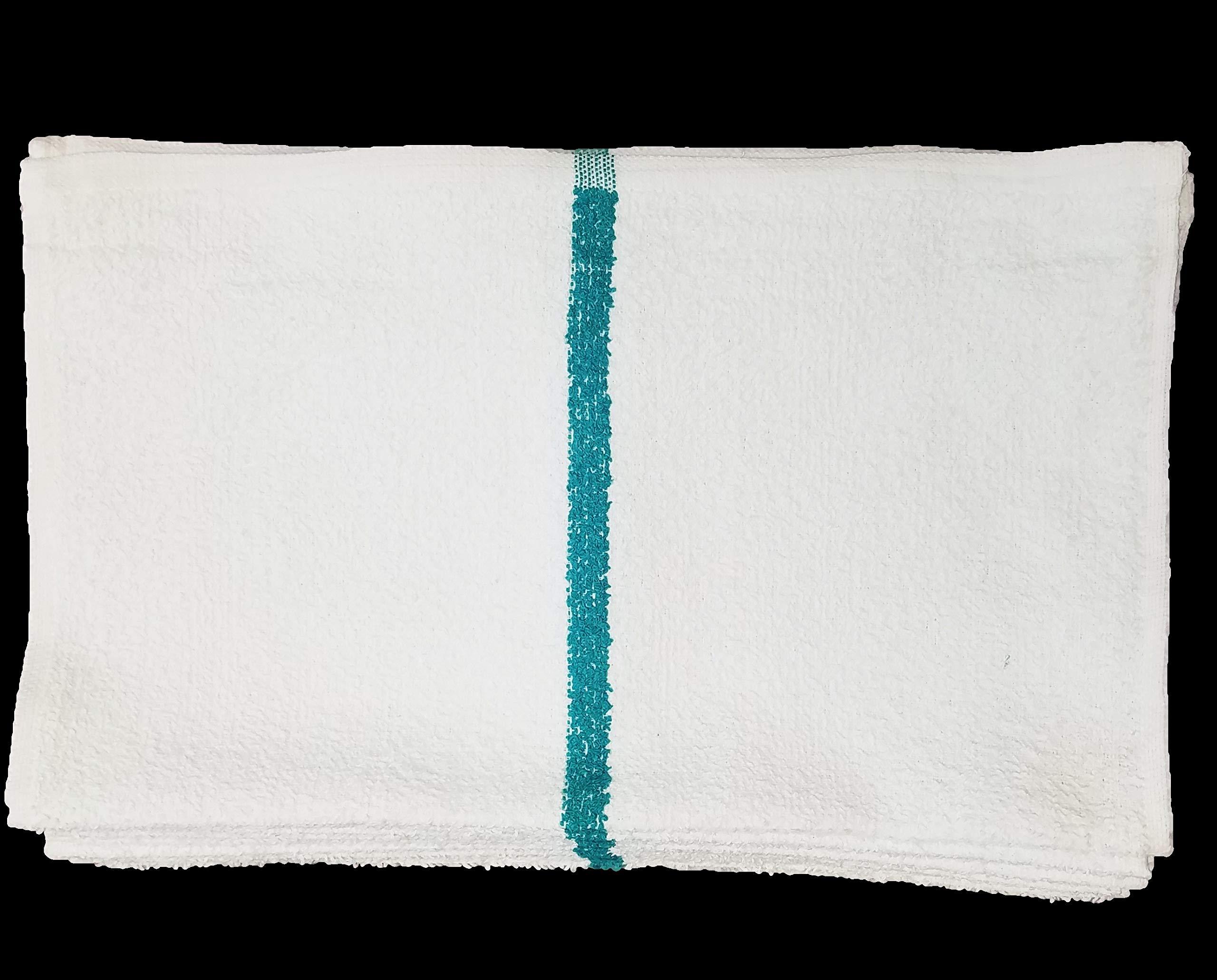 Superior Home Superior Home 60 Commercial Kitchen Cleaning Towel 16x19 Bulk Bar Mop Towel 30oz use as Home Kitchen Cleaning Towels, Restaurant bar mop Towel (Green Stripe)