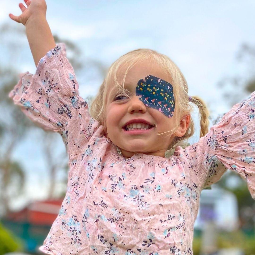 HIDE&SEE Eye Patches for Kids Skincare - Adhesive Kids Eye Patches for Lazy Eye (Dreamer) - Comfortable, Hypoallergenic Baby Eye Patch for Amblyopia Treatment - Includes Reward Chart (50 Pack)