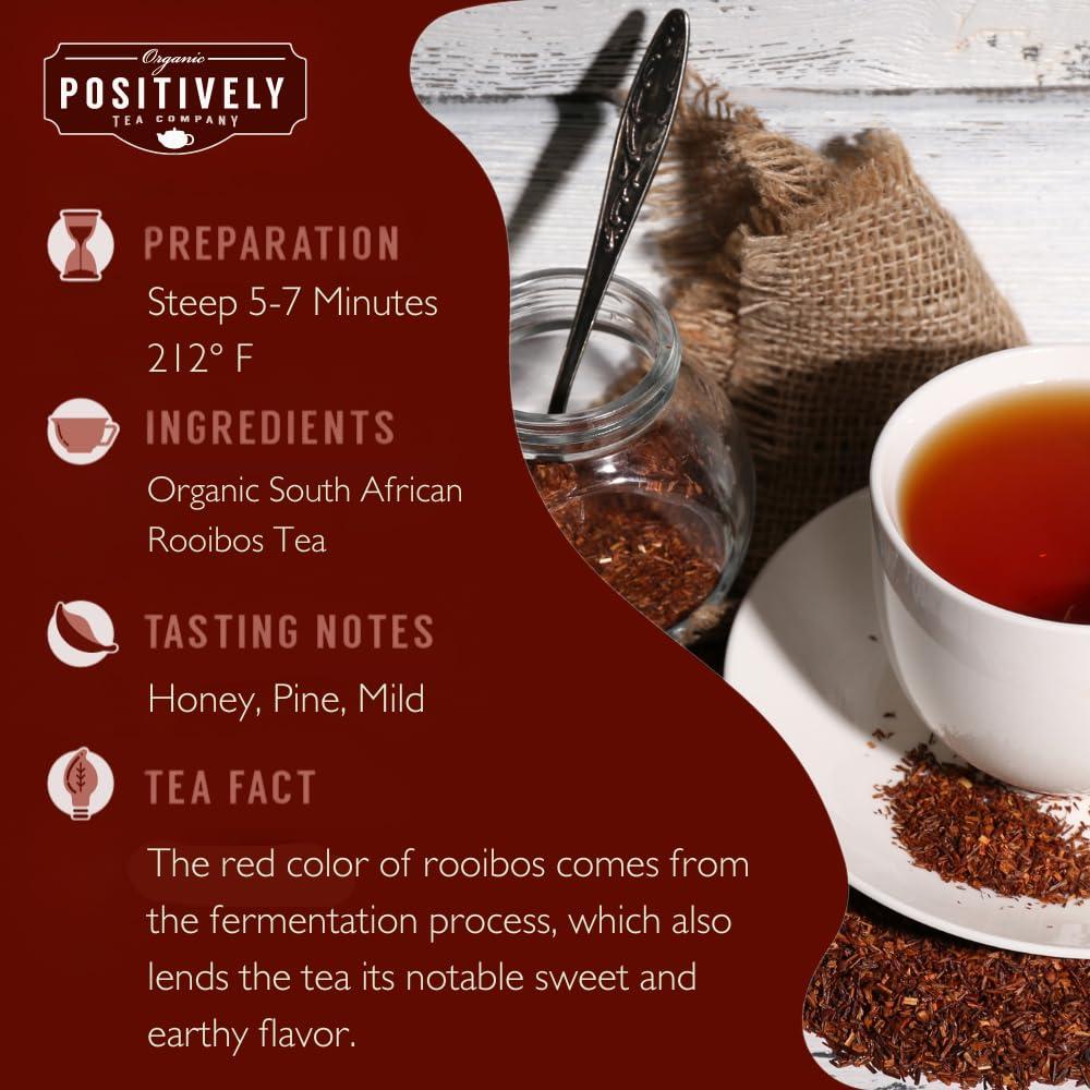 Organic Positively Tea Company Organic Positively Tea Company, South African Rooibos Tea, Loose Leaf, 16 Ounce
